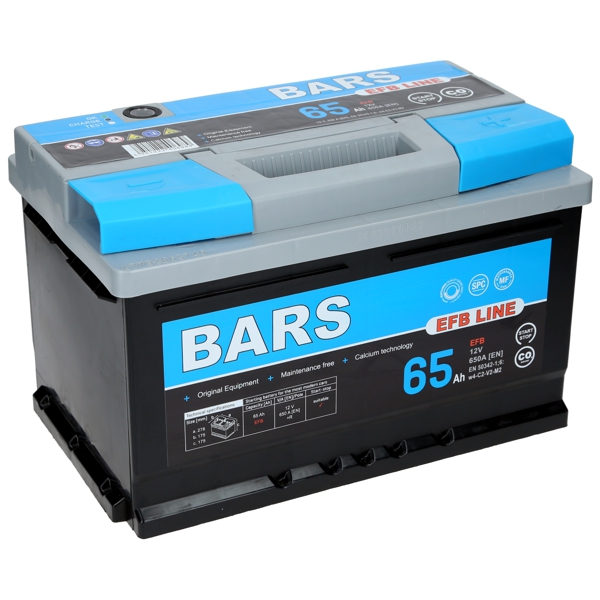 Bars Silver 12V 75Ah 680A/EN Autobatterie Bars. TecDoc: .