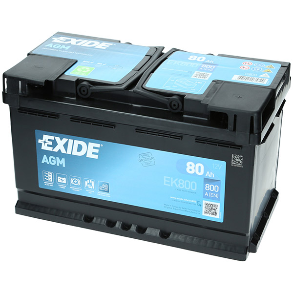 ➭ Used Battery Exide Agm Ek800 80Ah/800A 12V +P Agm 